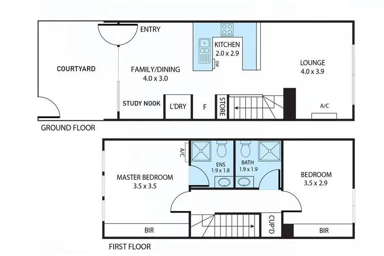 Floorplan of Homely townhouse listing, 57/39 Jerrabomberra Avenue, Narrabundah ACT 2604