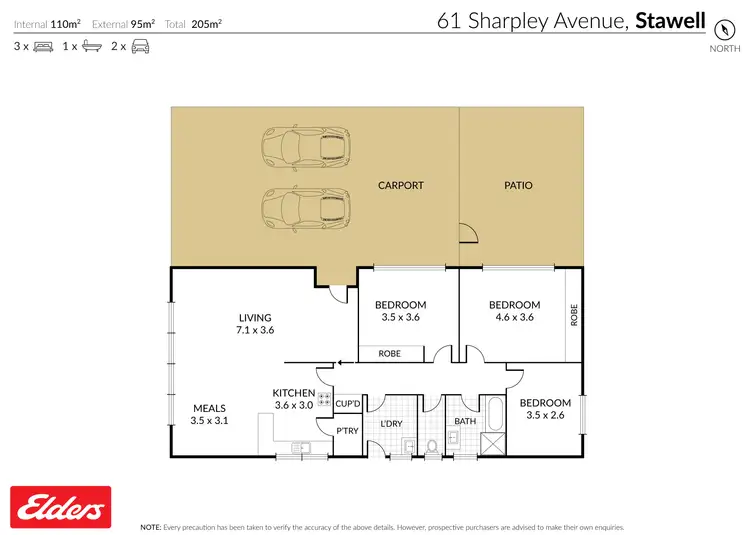 Floorplan of Homely house listing, 61 Sharpley Avenue, Stawell VIC 3380