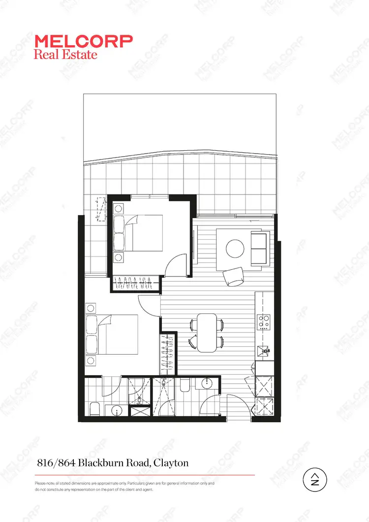 Floorplan of Homely apartment listing, M2 816/868 Blackburn Road, Clayton VIC 3168