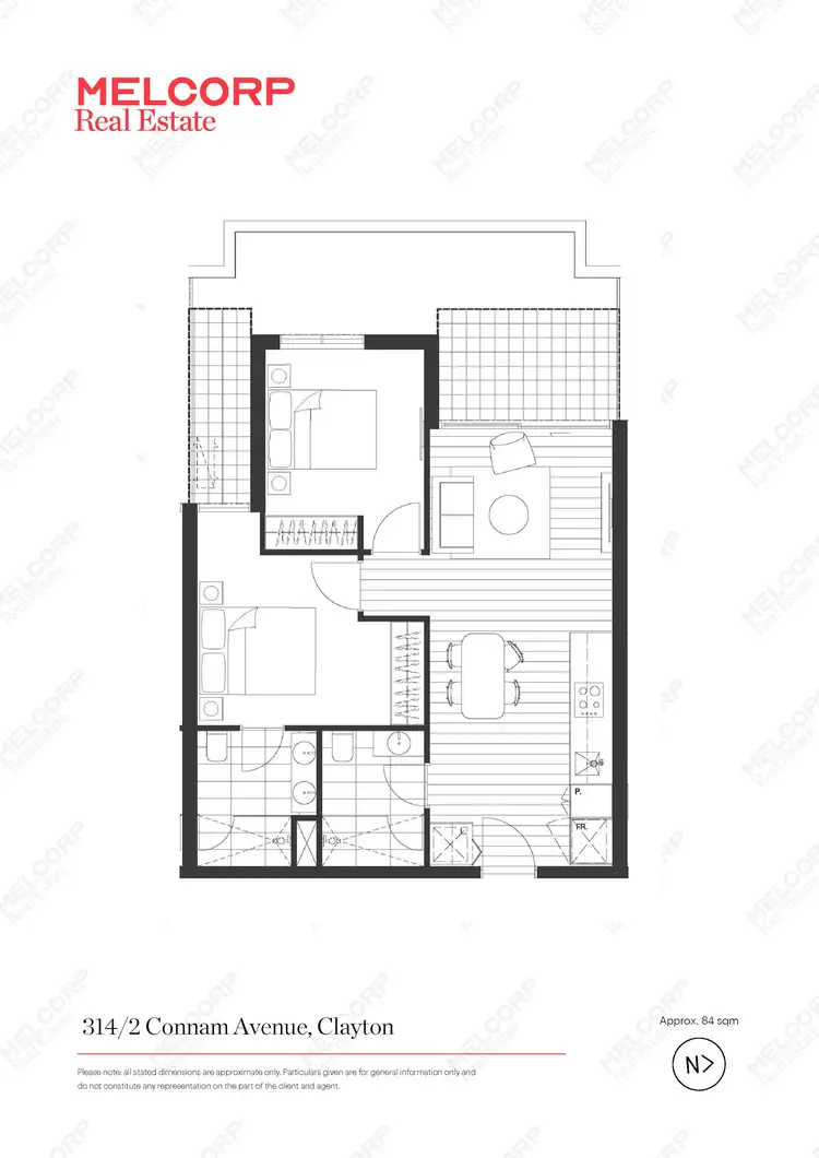 Floorplan of Homely apartment listing, MCity 314/2 Connam Avenue, Clayton VIC 3168