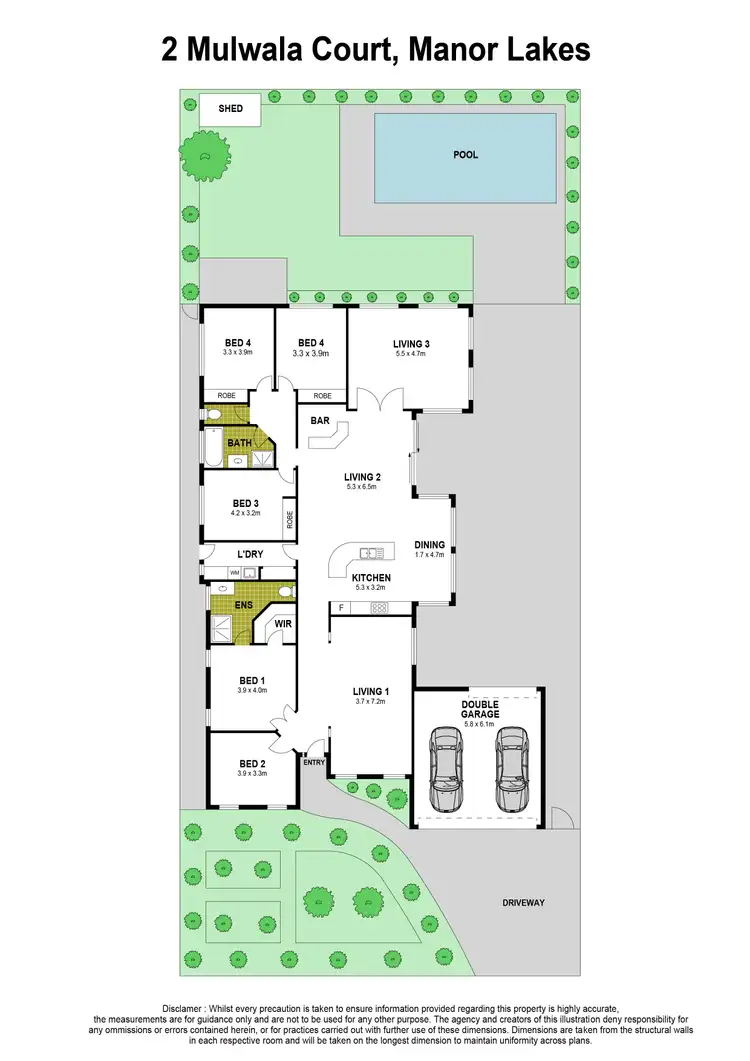 Floorplan of Homely house listing, 2 Mulwala Court, Manor Lakes VIC 3024