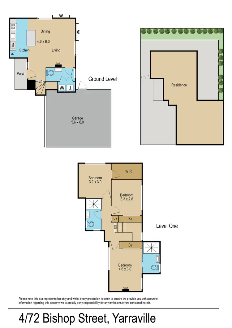Floorplan of Homely townhouse listing, 4/72 Bishop Street, Yarraville VIC 3013
