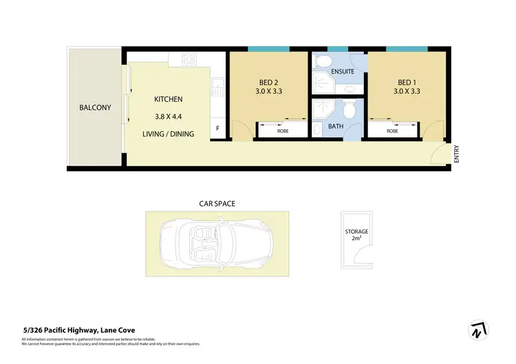 Floorplan of Homely apartment listing, 5/326 Pacific Highway, Lane Cove NSW 2066
