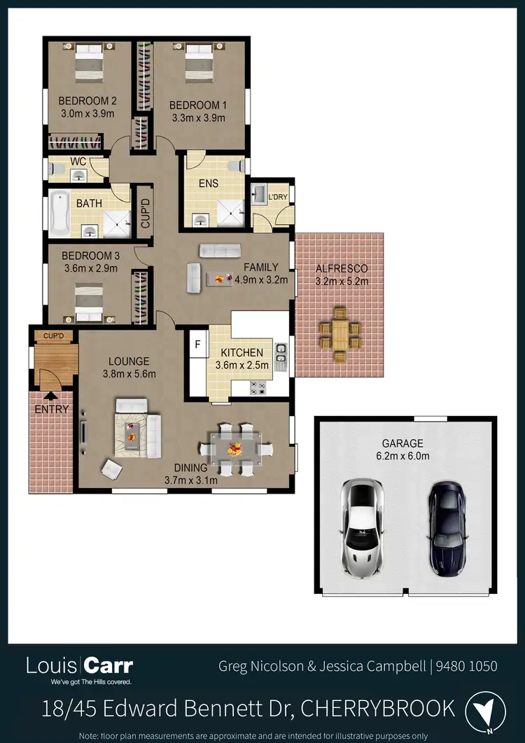 Floorplan of Homely villa listing, 18/45 Edward Bennett Drive, Cherrybrook NSW 2126
