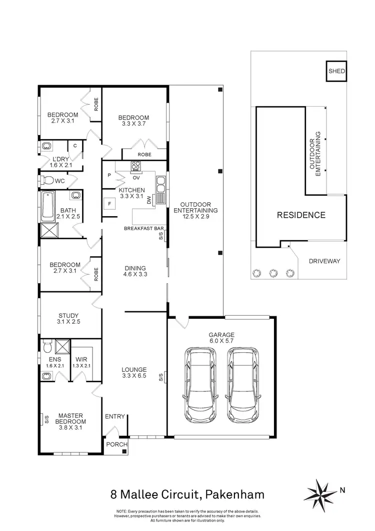 Floorplan of Homely house listing, 8 Mallee Circuit, Pakenham VIC 3810
