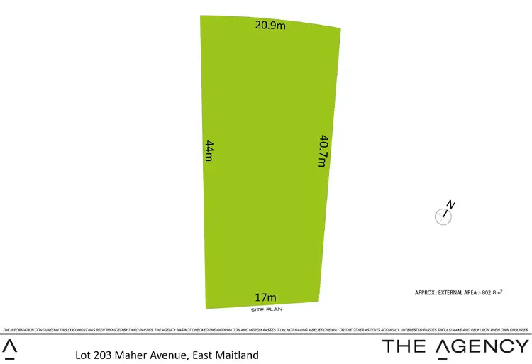 Floorplan of Homely land listing, 52 Maher Avenue, East Maitland NSW 2323