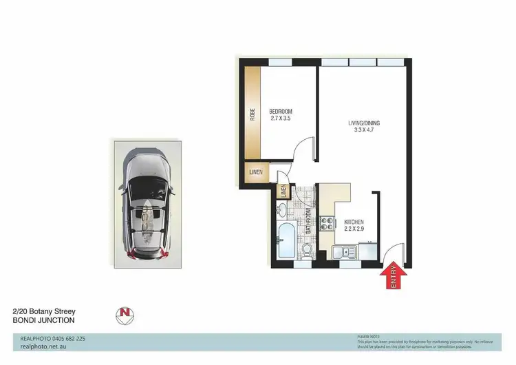 Floorplan of Homely apartment listing, 2/20 Botany Street, Bondi Junction NSW 2022