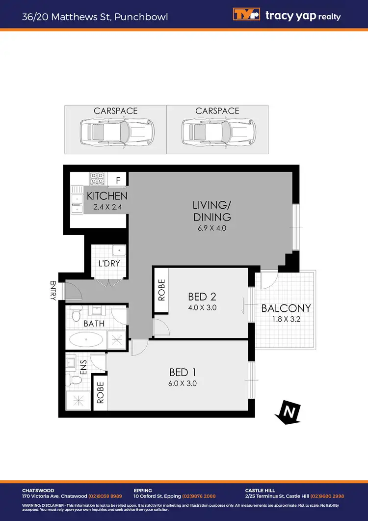 Floorplan of Homely apartment listing, 36/20 Matthews Street, Punchbowl NSW 2196