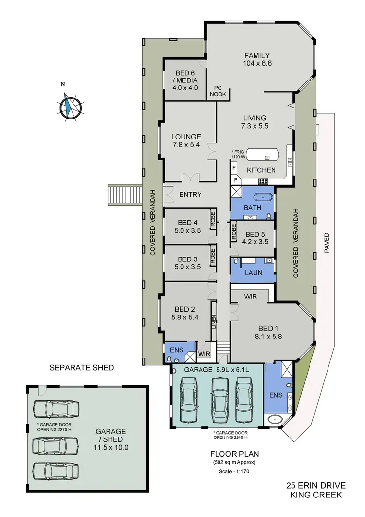 Floorplan of Homely rural property listing, 25 Erin Drive, King Creek NSW 2446
