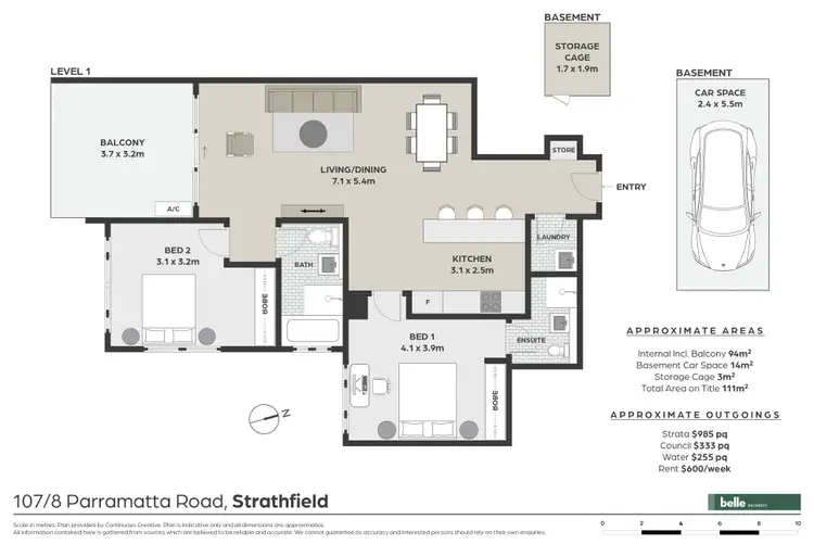 Floorplan of Homely apartment listing, 107/8 Parramatta Road, Strathfield NSW 2135
