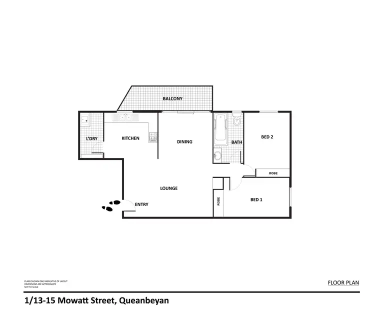 Floorplan of Homely unit listing, 1/13-15 Mowatt Street, Queanbeyan NSW 2620