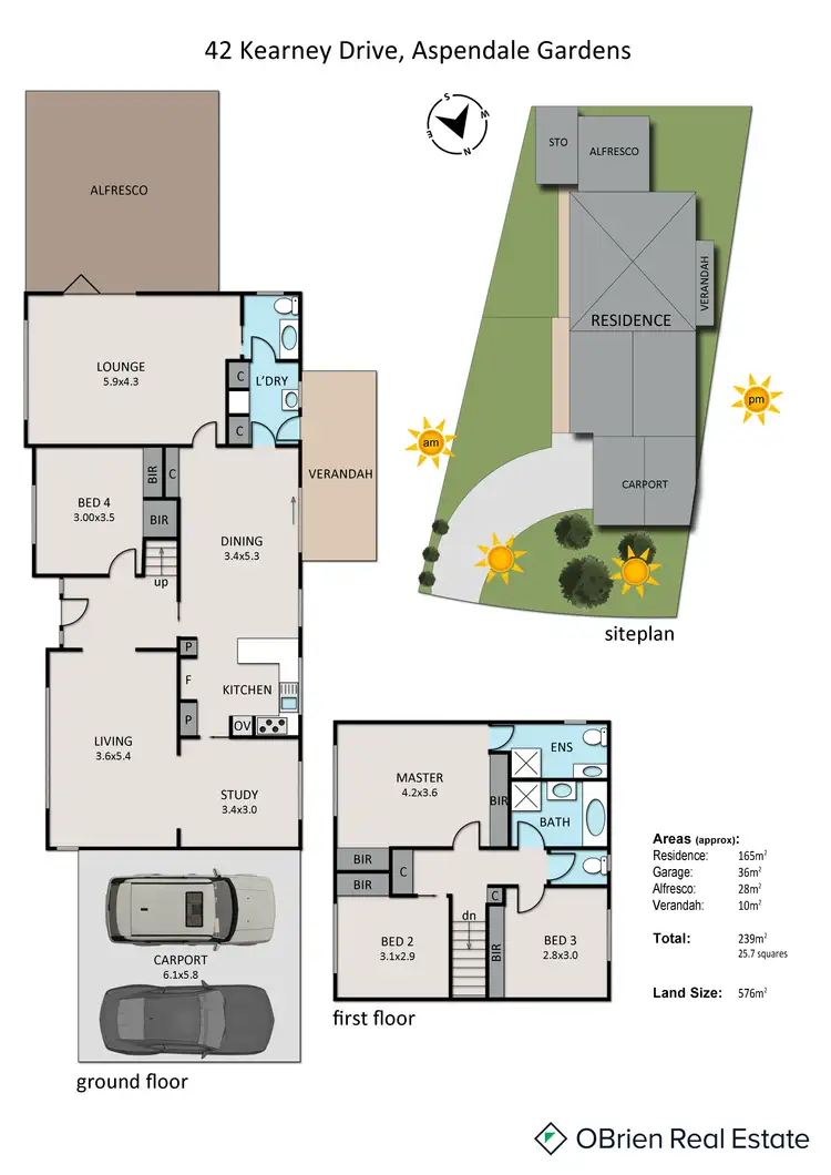 Floorplan of Homely house listing, 42 Kearney Drive, Aspendale Gardens VIC 3195