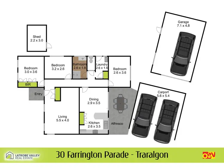 Floorplan of Homely house listing, 30 Farrington Parade, Traralgon VIC 3844