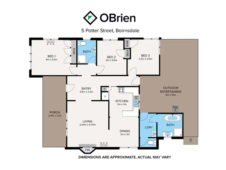 Floorplan of Homely house listing, 5 Potter Street, Bairnsdale VIC 3875