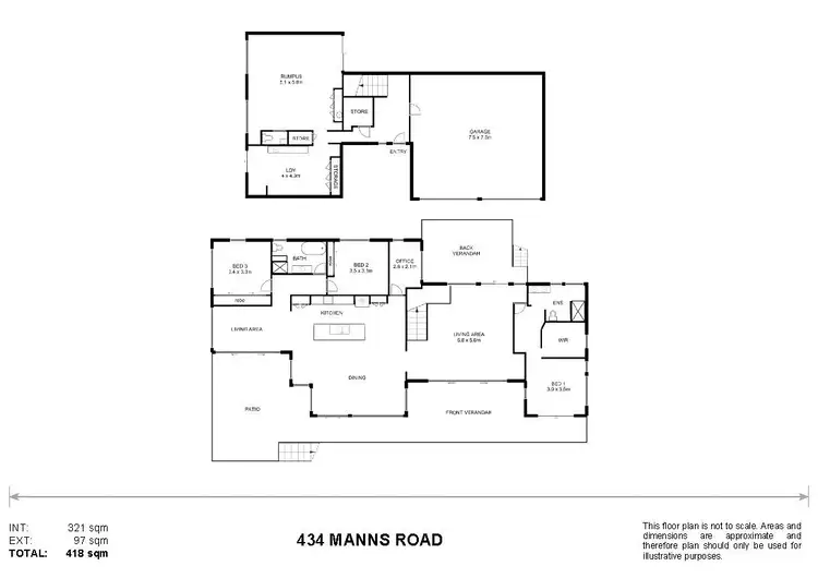 Floorplan of Homely rural property listing, 43 Manns Road, Tuncurry NSW 2428