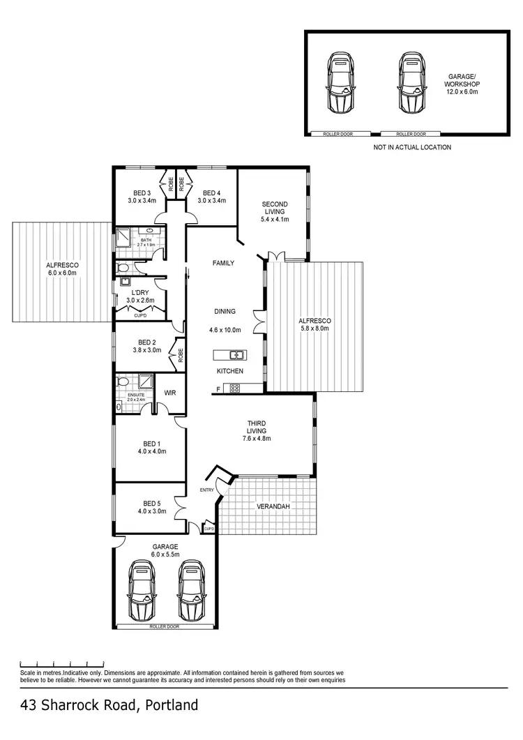Floorplan of Homely house listing, 43 Sharrocks Road, Cashmore VIC 3305
