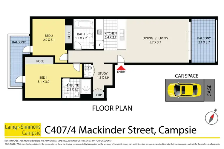 Floorplan of Homely apartment listing, C407/4 Mackinder Street, Campsie NSW 2194