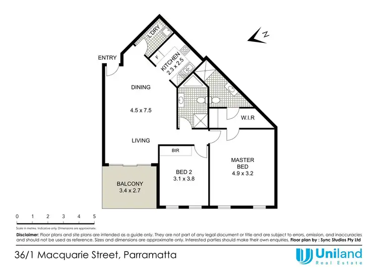 Floorplan of Homely apartment listing, 36/1 Macquarie Street, Parramatta NSW 2150