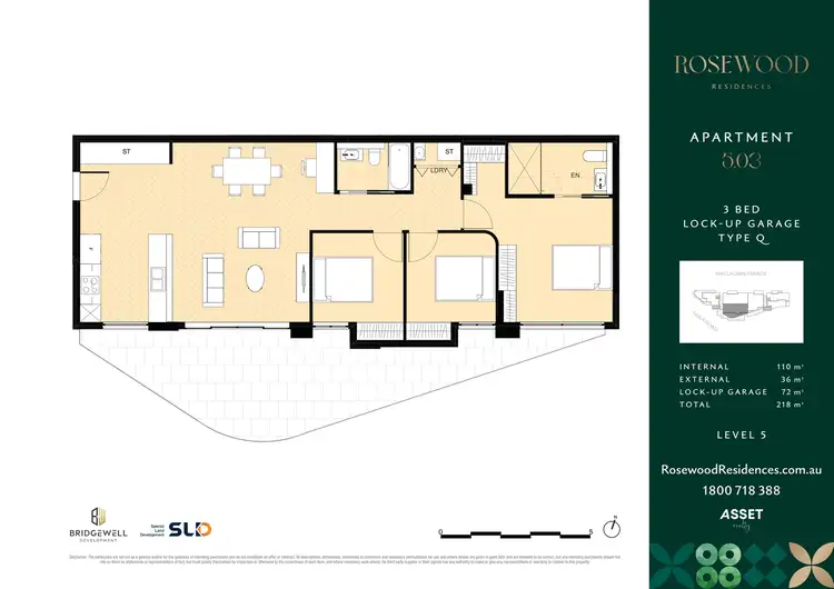 Floorplan of Homely apartment listing, 503/6 Maclaurin Parade, Roseville NSW 2069