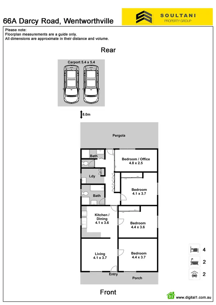 Floorplan of Homely house listing, 66A Darcy Road, Wentworthville NSW 2145