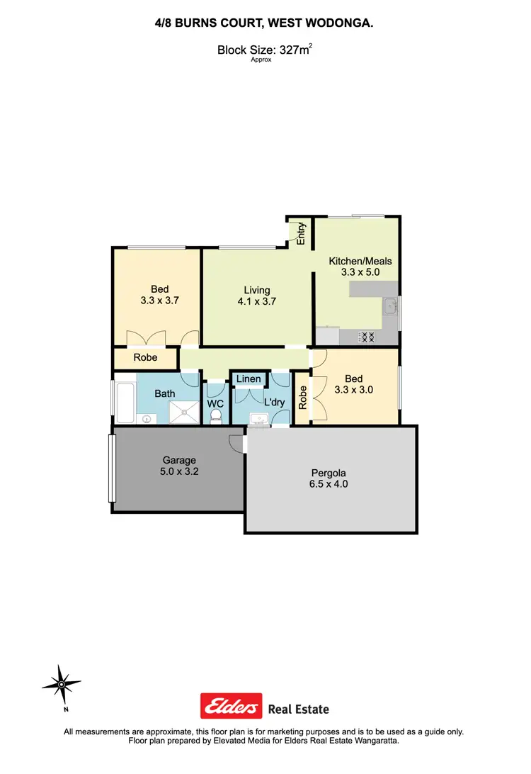 Floorplan of Homely unit listing, 4/8 Burns Court, Wodonga VIC 3690