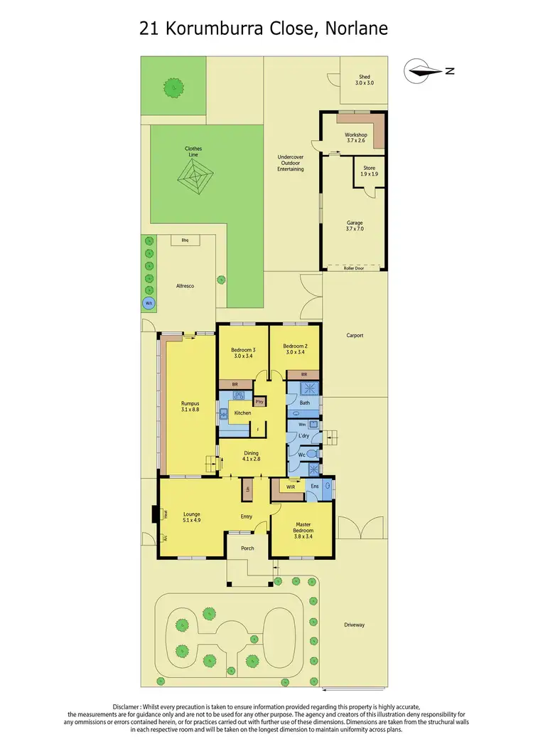 Floorplan of Homely house listing, 21 Korumburra Close, Norlane VIC 3214