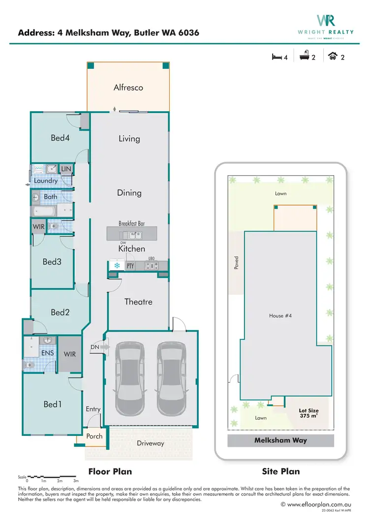 Floorplan of Homely house listing, 4 Melksham Way, Butler WA 6036