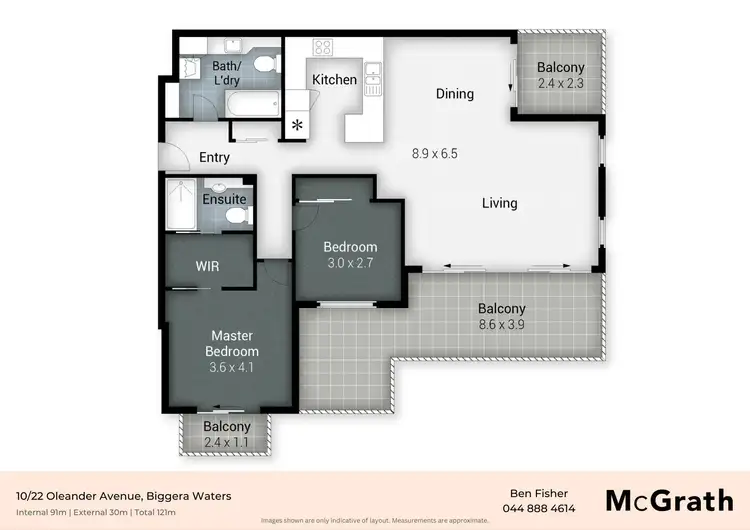 Floorplan of Homely unit listing, 10/22 Oleander Avenue, Biggera Waters QLD 4216