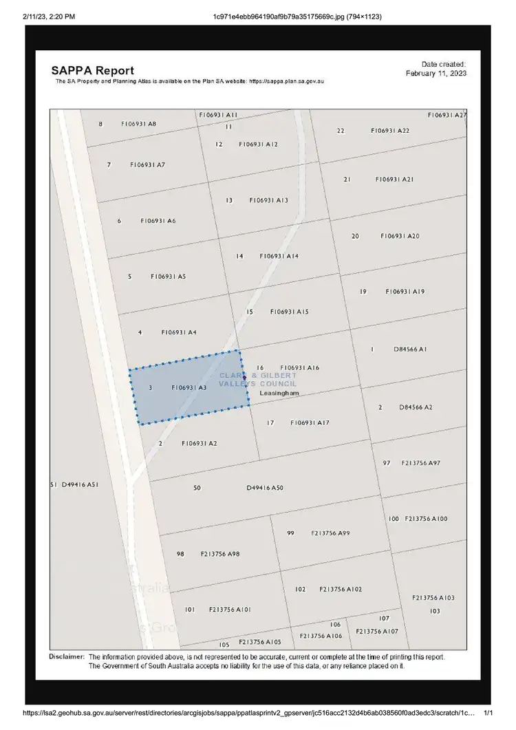 Floorplan of Homely house listing, Lot 3 West Terrace, Leasingham SA 5452