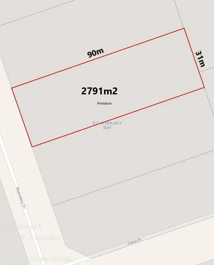 Floorplan of Homely land listing, 27 Meeinderry Drive, Perlubie SA 5680