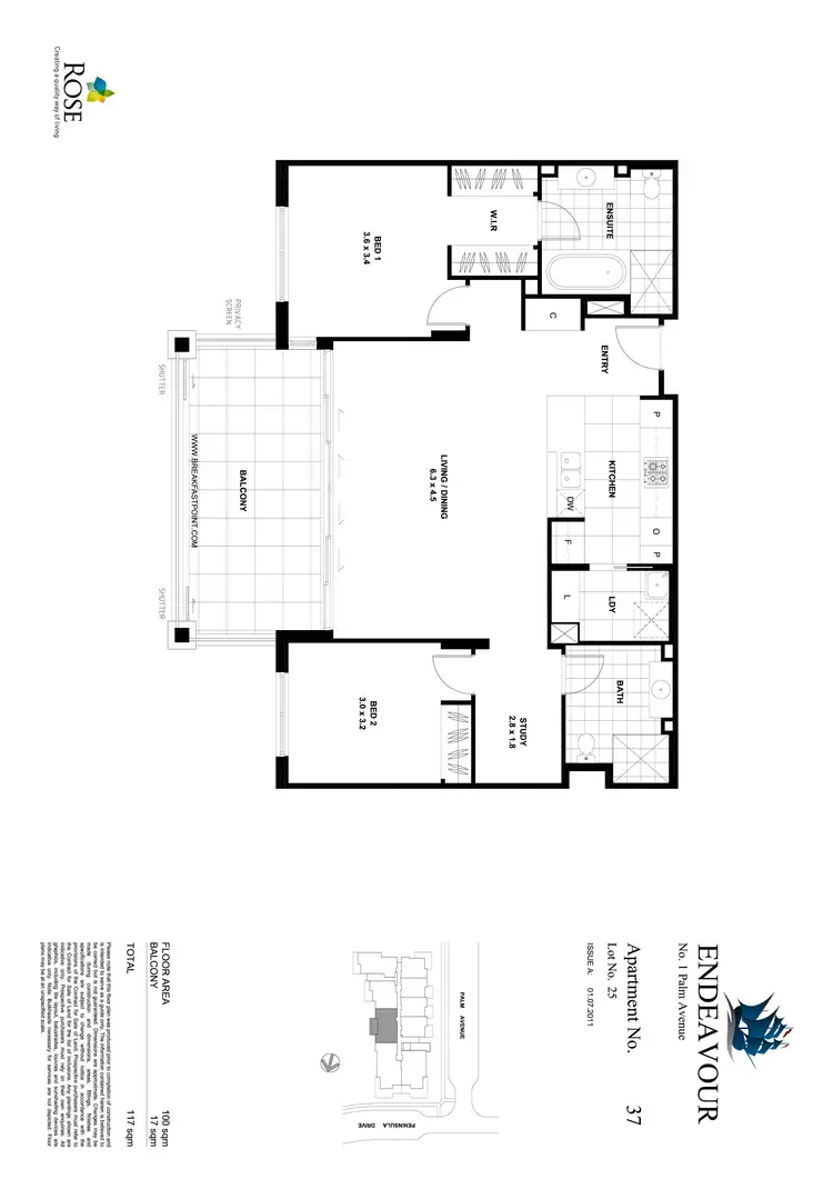 Floorplan of Homely apartment listing, 37/1 Palm Avenue, Breakfast Point NSW 2137