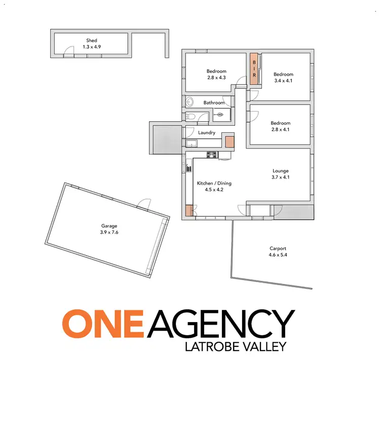 Floorplan of Homely house listing, 5 Miles Street, Traralgon VIC 3844