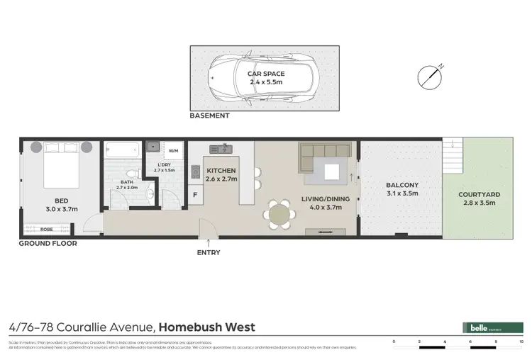 Floorplan of Homely apartment listing, 4/76-78 Courallie Avenue, Homebush West NSW 2140