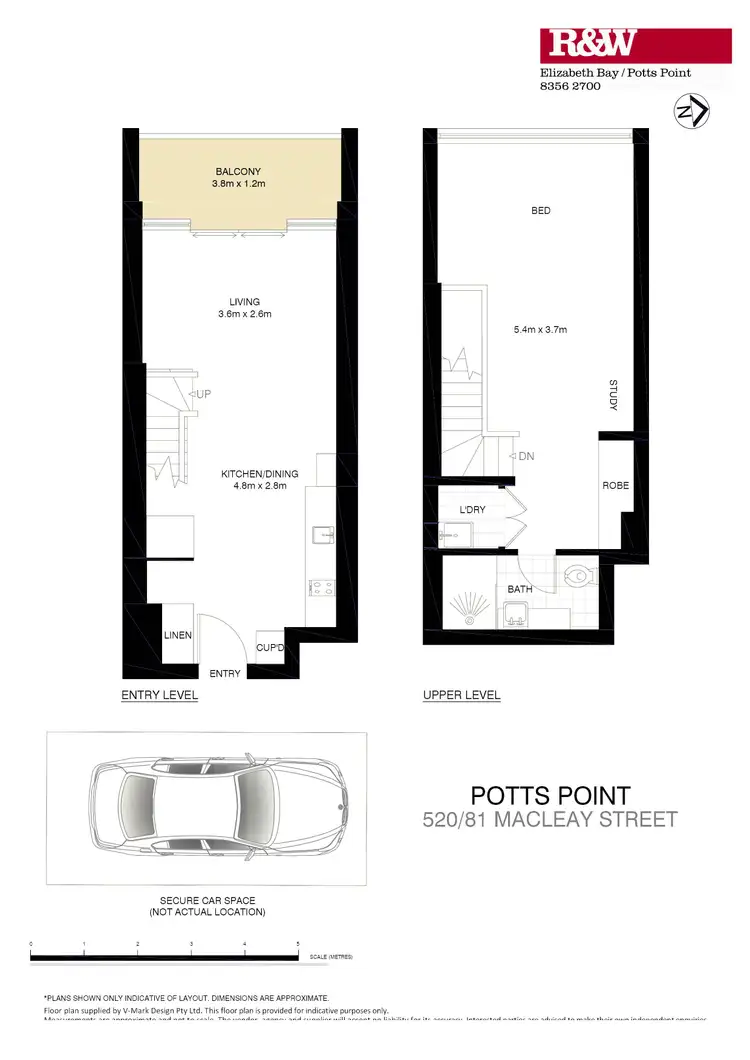 Floorplan of Homely apartment listing, 520/81 Macleay Street, Potts Point NSW 2011