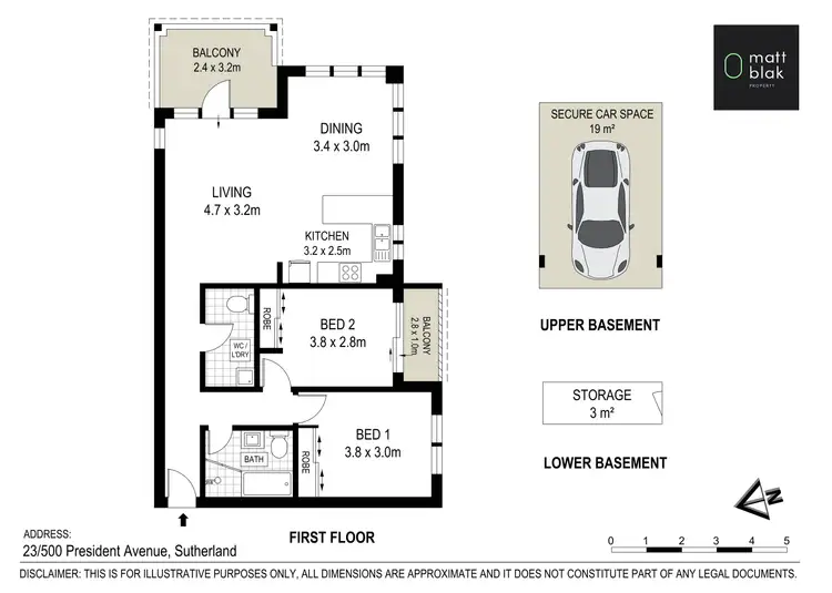 Floorplan of Homely apartment listing, 23/500 President Avenue, Sutherland NSW 2232