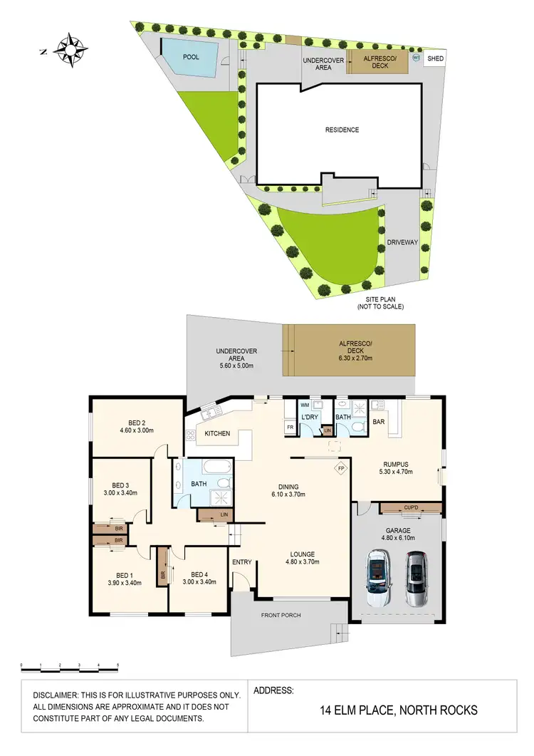 Floorplan of Homely house listing, 14 Elm Place, North Rocks NSW 2151