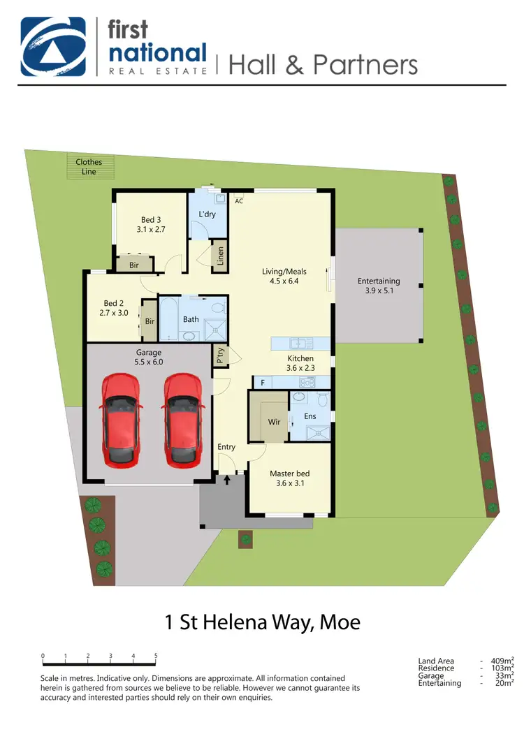 Floorplan of Homely house listing, 1 St Helena Way, Moe VIC 3825