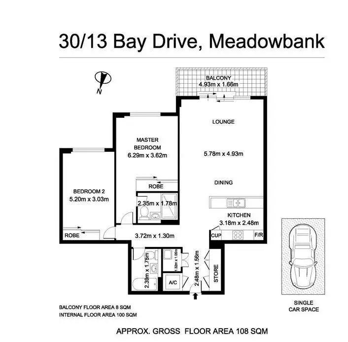 Floorplan of Homely apartment listing, 30/13 Bay Drive, Meadowbank NSW 2114