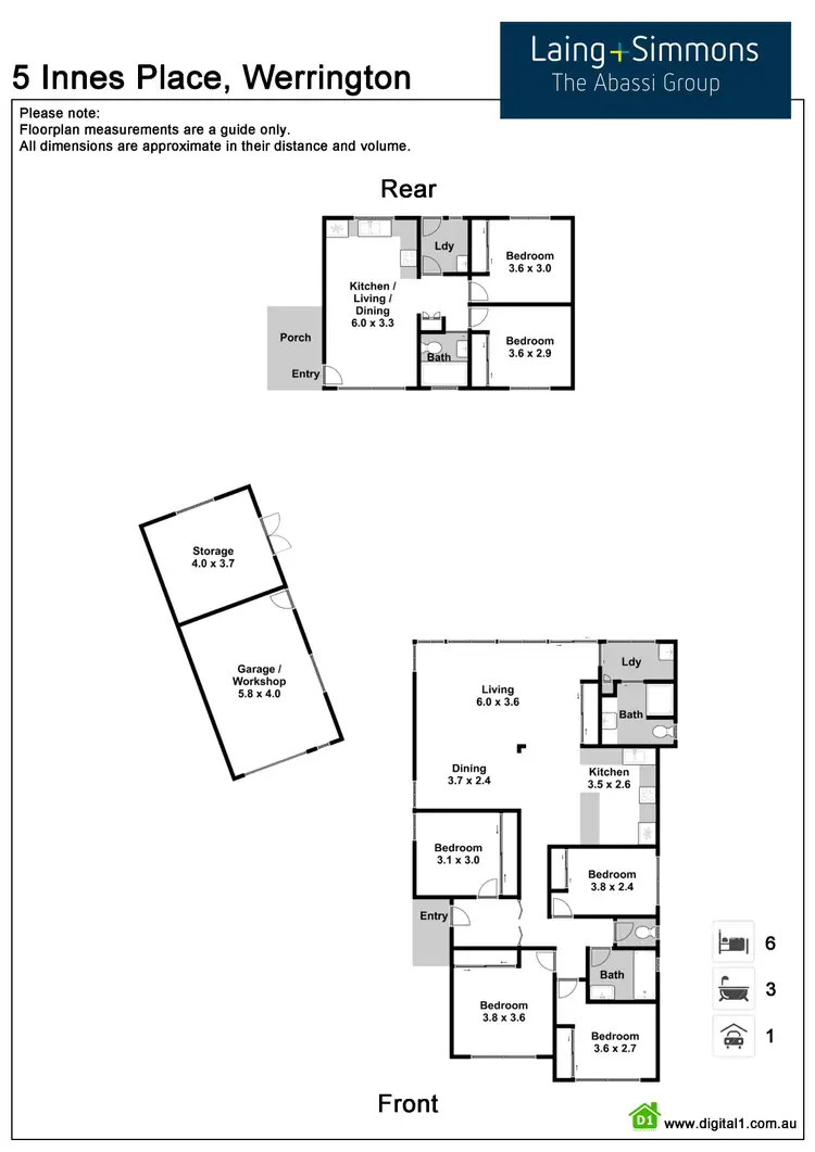 Floorplan of Homely house listing, 5 & 5A Innes Place, Werrington NSW 2747
