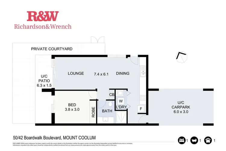 Floorplan of Homely unit listing, 50/42 Boardwalk Boulevard, Mount Coolum QLD 4573