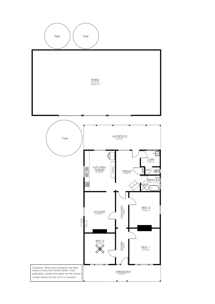 Floorplan of Homely rural property listing, 77 Cooper Lane, Whites Flat SA 5607
