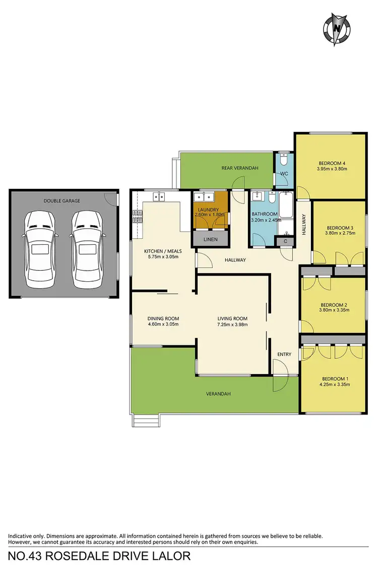 Floorplan of Homely house listing, 43 Rosedale Drive, Lalor VIC 3075