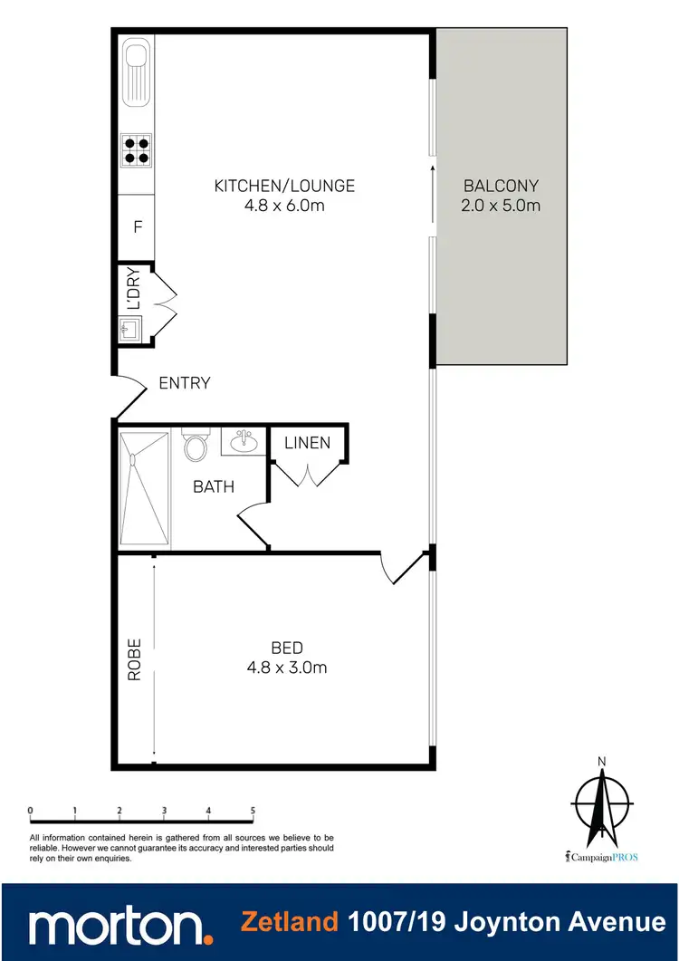 Floorplan of Homely apartment listing, 1007/19 Joynton Avenue, Zetland NSW 2017