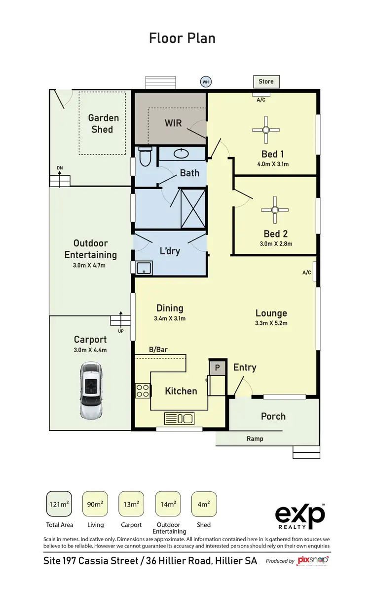 Floorplan of Homely retirement listing, Site 197 Cassia/36 Hillier Road, Hillier SA 5116