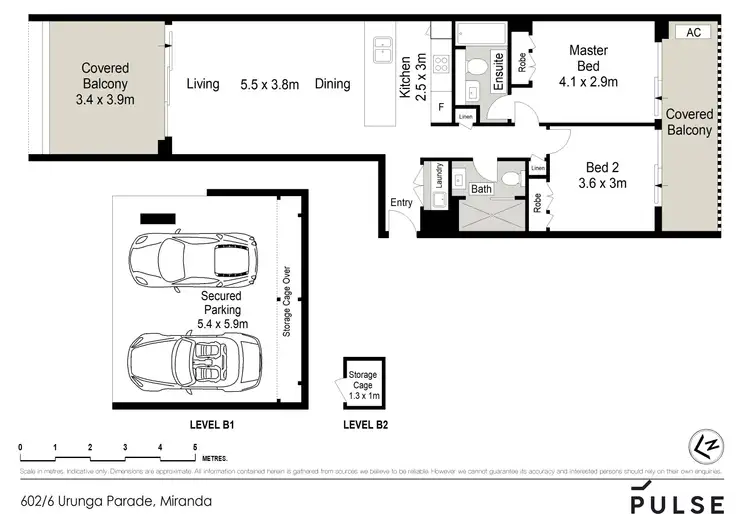 Floorplan of Homely apartment listing, 602/8-12 Urunga Parade, Miranda NSW 2228