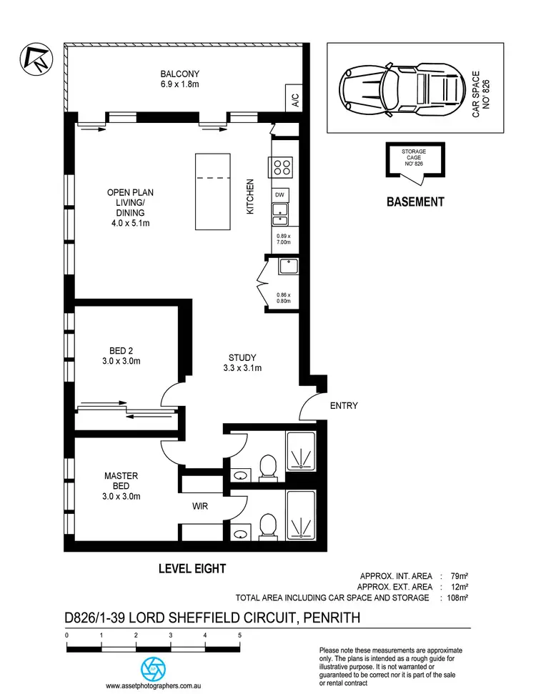 Floorplan of Homely apartment listing, D826/1-39 Lord Sheffield Circuit, Penrith NSW 2750