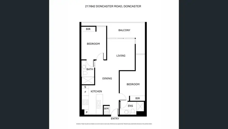 Floorplan of Homely apartment listing, 217/642 Doncaster Road, Doncaster VIC 3108