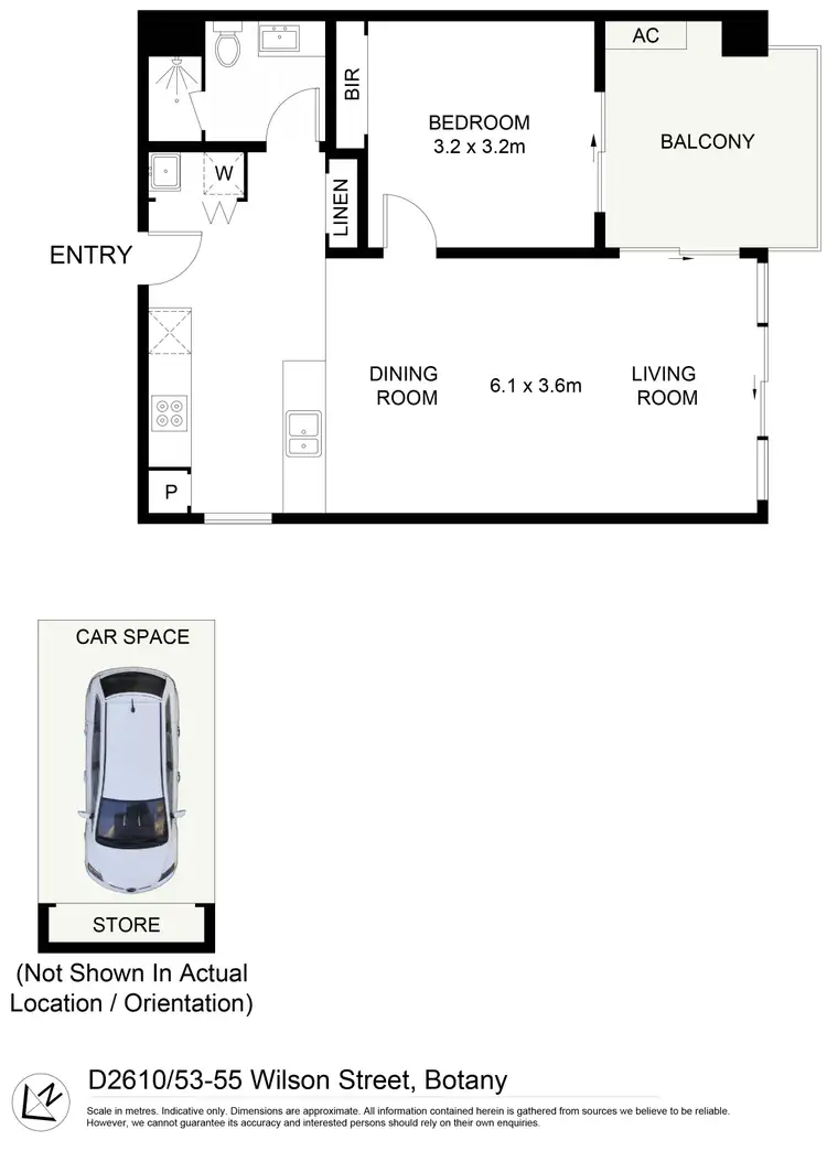 Floorplan of Homely apartment listing, D2609/55 Wilson Street, Botany NSW 2019