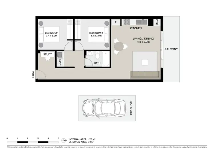 Floorplan of Homely apartment listing, 30/155 Gordon Street, Footscray VIC 3011