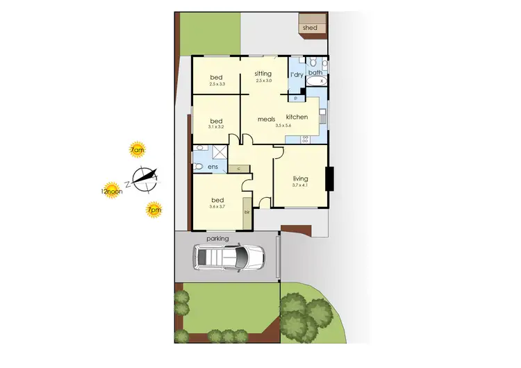 Floorplan of Homely unit listing, 1/10 Finlay Street, Frankston VIC 3199